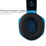 TurnRaise Stereo PC Gaming Headset with Mic, Blue LED Light Over-Ear Headphone Noise Isolation Volume Control for PS4, PSP, Laptop, Smartphones