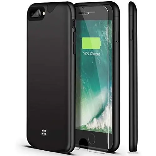 U-good Battery Case for iPhone 7 Plus/8 Plus, Ultra Slim/Lightweight 4200mAh Protective Charging Case Rechargeable Extended Battery Pack Charger Case for iPhone 7 Plus/8 Plus(5.5‘) (Black) U-good Battery Case for iPhone 7 Plus/8 Plus, Ultra Slim/Lightweight 4200mAh Protective Charging Case Rechargeable Extended Battery Pack Charger Case for iPhone 7 Plus/8 Plus(5.5‘) (Black)