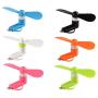 Mini Cell Phone Fan - Colorful and Powerful 2-in-1 Fan for iPhone/iPad/Android Smartphone/Tablet - Cell Phone Summer Accessories - (6-Pack)