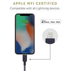 NATIVE UNION Night Cable USB-A to Lightning - 10ft Ultra-Strong Durable Lightning to USB Charging Cable with Weighted Knot [Apple MFi Certified] for iPhone/iPad (Indigo)