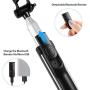 Hpory Selfie Stick Tripod with Fill Light, Bluetooth Selfie Sticks with Wireless Remote Compatible for iPhone 11/11Pro/XS/XS Max/XR/X/8P/7P,Galaxy S10/S9/S8 Plus and More(Extensible to 43.3inch)