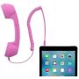 CM Vintage Retro Telephone Handset Cell Phone Receiver MIC Microphone for Cellphone Smartphone, 3.5 mm Socket (Pink)