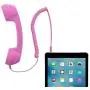 CM Vintage Retro Telephone Handset Cell Phone Receiver MIC Microphone for Cellphone Smartphone, 3.5 mm Socket (Pink)