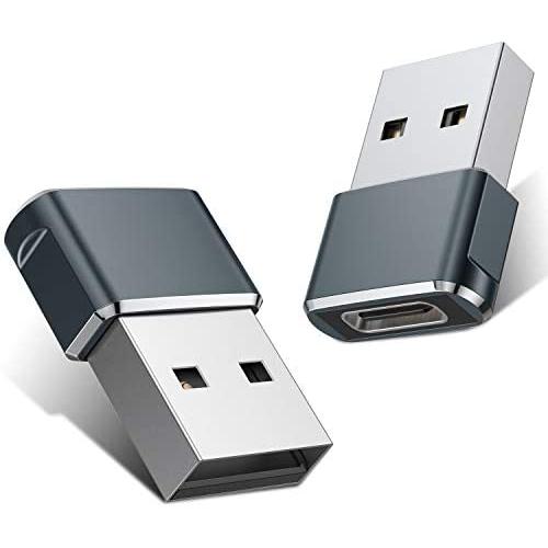 USB C Female to USB Male Adapter (2 Pack),Type C to USB A Charger Cable Adapter for iPhone 11 Pro Max,Airpods iPad 2018,Samsung Galaxy Note 10 S20 Plus 20 S20+ 20+ Ultra,Google Pixel 4 4a 3 3A 2 XL