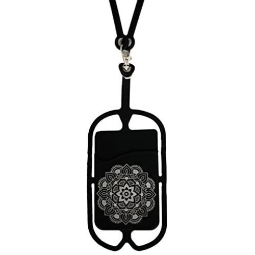 Cell Phone Lanyard Compatible with iPhone, Galaxy & Most Smartphones, Silicone Phone Case Holder with Card Pocket