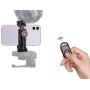 Metal Phone Tripod Mount with Cold Shoe，Woohot Phone Holder 360 Degree Rotation，Mount Pro Smartphone Holder Video Rig Tripod Mount Adapter Cellphone Holder for Tripod with Remote