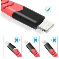 HARIBOL iPhone Charging Cable, 4Pack 3FT 6FT iPhone Charger Lightning Cable Nylon Braided Cable for iPhone 11,11 Pro,11 Pro Max, Xs, Max,XR, X,8 Plus,8,7 Plus,7,6 Plus,6,6S Plus,6s,iPad and More(Red)