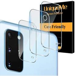 [ 3 Pack] UniqueMe Camera Lens Protector for Samsung Galaxy S20 Plus 5G / 4G Screen Protector Tempered Glass [Ultra-Thin] Case Friendly Easy Installation【6.7 Inch】