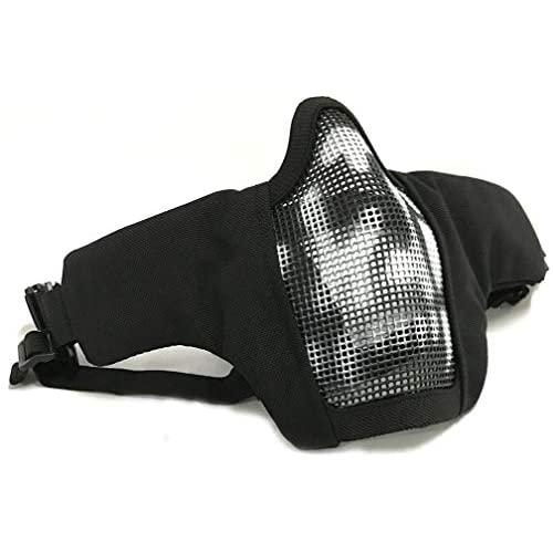 OB Half Face Mesh Mask Foldable Protective Guard Lower Face Masks for Airsoft Tactical Military Paintball Hunting OB Half Face Mesh Mask Foldable Protective Guard Lower Face Masks for Airsoft Tactical Military Paintball Hunting