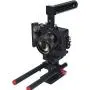 Acouto Camera Stabilizer Cage Kit, Aluminum Alloy Film Movie Making Kit with Top Handle Follow Focus Rods Accessory for Sony A6500