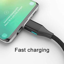 NetDot Gen10 3 in 1 Nylon Fast Charging Cable Compatible with Micro USB & USB-C Smartphones and i-Product(3 Pack Black,3.3ft/5ft/6.6ft)