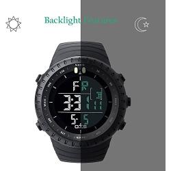 PALADA Mens Digital Sports Watch Waterproof Tactical Watch with LED Backlight Watch for Men