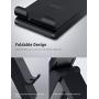 Lamicall Adjustable Cell Phone Stand - Foldable Portable Holder Cradle for Desk, Desktop Charging Dock Compatible with iPhone 11 Pro XS Max XR X 8 7 6S Plus Galaxy S10 S9 S8 Smartphones Black