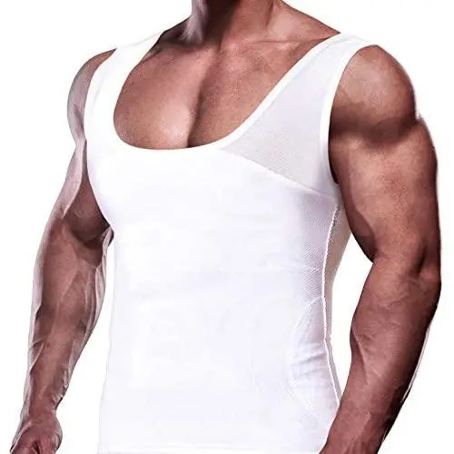 GKVK Mens Slimming Body Shaper Vest Chest Compression Shirt Abs Abdomen Slim Tank Top Undershirt GKVK Mens Slimming Body Shaper Vest Chest Compression Shirt Abs Abdomen Slim Tank Top Undershirt