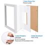 Egofine 5x7 Picture Frames 4 PCS - Made of Solid Wood HD Plexiglass for Table Top Display and Wall Mounting Photo Frame White