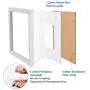 Egofine 5x7 Picture Frames 4 PCS - Made of Solid Wood HD Plexiglass for Table Top Display and Wall Mounting Photo Frame White