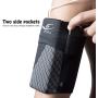 HiRui Universal Comfort Sports Armband Cell Phone Armband Running Armband, Fits All Phones, Reflective Stripes Logo, Unisex, Suitable for Travel Sport Outdoors (Medium, Black)