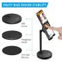AONKEY Adjustable Cell Phone Stand, Desk Cellphone Holder Compatible with iPhone Xs Max XS XR X 6 6S 7 8 Plus, All Android Smartphone & iPad& Other 7”-13” Tablets