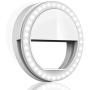 QIAYA Selfie Ring Light for Phone Camera Photography Video, BatteryPowered Clip White