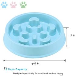 UPSKY Slow Feeder Dog Bowl Fun Feeder No Chocking Slow Feeder Bloat Stop Dog Food Water Bowl with Funny Pattern