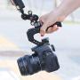 UURig R005 Camera Hot Shoe Top Handle Grip, Universal Video Stabilizing Rig W 3 Cold Shoe Adapters for Sony A7III to Mount Microphone, LED Light, Monitor, Easy Low Angle Shots Metal