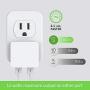 Nekmit Dual Port Ultra Thin Flat USB Wall Charger with Smart IC, White