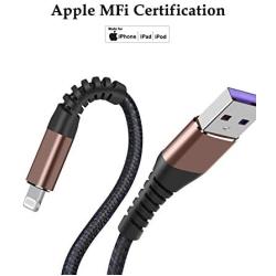 Apple MFi Certified (2pack) iPhone Charger 6ft, Lightning Cable Extra Long 6 Foot Charger Cable, Fast iPhone USB Cord for iPhone 11/11Pro/11Max/ X/XS/XR/XS Max/8/7/6/5S/SE/iPad Mini Air/Brown…