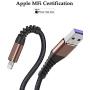 Apple MFi Certified (2pack) iPhone Charger 6ft, Lightning Cable Extra Long 6 Foot Charger Cable, Fast iPhone USB Cord for iPhone 11/11Pro/11Max/ X/XS/XR/XS Max/8/7/6/5S/SE/iPad Mini Air/Brown…