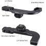 ULANZI PT-8 On Camera Vlog Cold Shoe Bracket Microphone Extension Bar Plate for Mic LED Video Light w Cold Shoe for Sony Nikon Canon DSLR Cameras iPhone Samsung Smartphone Vlogging Setup Accessories