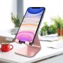 CreaDream Cell Phone Stand, Cradle, Holder,Aluminum Desktop Stand Compatible with Switch, All Smart Phone, iPhone 11 Pro Xs Max Xr X Se 8 7 6 6s Plus SE 5 5s-Rose Gold