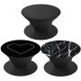 Cell Phones and Tablets Stand (3 Pack) - Black White Heart Marble