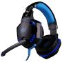 Gaming Headset with Mic for PC,PS4,Xbox One,Over-ear Headphones with Volume Control LED Light Cool Style Stereo,Noise Reduction for Laptops,Smartphone,Computer (Black & Blue)