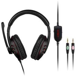 Gaming Headset For PC Mobile Phones with Mic Volume Control (Black and Red )