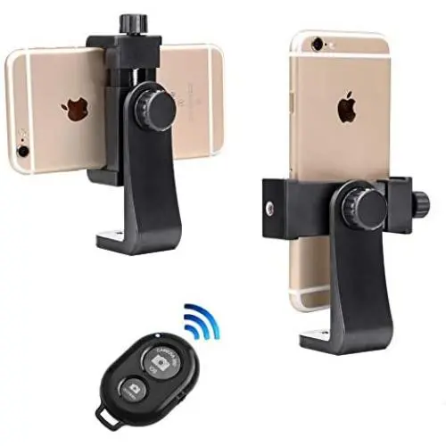 Phone Tripod Mount with Remote 360 Rotation Smartphone Holder Adapter Compatible with iPhone 11 Pro Xs Max XR X 8 7 6 6s Plus Samsung Nexus Phone Tripod Mount with Remote 360 Rotation Smartphone Holder Adapter Compatible with iPhone 11 Pro Xs Max XR X 8 7 6 6s Plus Samsung Nexus