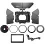 JTZ DP30 Camera Cage 15mm Rail Rod Base Plate Rig + Top Handle + Shoulder Pad + Electronic Handle Grip + Carbon Fiber Matte Box + Follow Focus for Panasonic Lumix GH3 GH4 GH5 GH5s Cameras