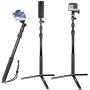 Smatree Telescoping Selfie Stick Compatible for GoPro Max/Hero 8/7/6/5/4/3+/3/Session/GOPRO Hero(2018)/Ricoh Theta S/V/Samsung Gear360/YI 4K
