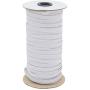 White 70-Yards Length 1/4" Width Braided Elastic Cord/Elastic Band/Elastic Rope/Bungee/White Heavy Stretch Knit Elastic Spool with Free Tape Measure