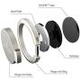 Sinjimoru Phone Ring Holder & Finger Ring Stand 360° Rotation, Phone Grip Kickstand for iPhone Attachable to Magnetic Car Mount Finger Loop for Cell Phone. Ringo Mini Metallic Black