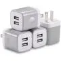 USB Wall Charger, X-EDITION 4-Pack 10.5W/2.1A Universal 2-Port USB Wall Plug Power Adapter for Phone X, 8/8 Plus 7/7 Plus, 6/6 Plus 6S, Pad, Samsung Galaxy S5 S6 S7 Edge, Nexus, LG (Gray) USB Wall Charger, X-EDITION 4-Pack 10.5W/2.1A Universal 2-Port USB Wall Plug Power Adapter for Phone X, 8/8 Plus 7/7 Plus, 6/6 Plus 6S, Pad, Samsung Galaxy S5 S6 S7 Edge, Nexus, LG (Gray)