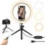 10.2 LED Selfie Ring Light with Tripod Stand & Phone Holder - Dimmable Desk Makeup Ring Light with 3 Light Modes for Photography/Shooting/Live Streaming/YouTube Video, Compatible with iPhone Android 10.2 LED Selfie Ring Light with Tripod Stand & Phone Holder - Dimmable Desk Makeup Ring Light with 3 Light Modes for Photography/Shooting/Live Streaming/YouTube Video, Compatible with iPhone Android