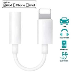 [Apple MFi Certified] Lightning to 3.5 mm Headphone Jack Adapter,Aux Audio Earphones/Headphone Dongle Splitter Jack Adaptor Stereo Cable for iPhone 11/11 Pro/XR/XS Max/XS/X/8/7/iPad,Support iOS 13