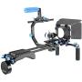 Neewer Film Movie Video Making System Kit for Canon Nikon Sony and Other DSLR Cameras Video Camcorders, includes: C-shaped Bracket,Handle Grip,15mm Rod,Matte Box,Follow Focus,Shoulder Rig (Blue+Black)