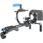 Neewer Film Movie Video Making System Kit for Canon Nikon Sony and Other DSLR Cameras Video Camcorders, includes: C-shaped Bracket,Handle Grip,15mm Rod,Matte Box,Follow Focus,Shoulder Rig (Blue+Black)