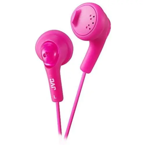 JVC HAF160P Gumy Ear Bud Headphone Pink JVC HAF160P Gumy Ear Bud Headphone Pink