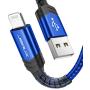 iPhone Charger Cable 6ft, JSAUX [Upgarded C89 Apple MFi Certified] Lightning Cable Nylon Braided USB Fast Charging Cord Compatible with iPhone 11 Xs Max X XR 8 7 6s 6 Plus SE 5 5s, iPad, iPod (Blue)