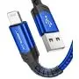 iPhone Charger Cable 6ft, JSAUX [Upgarded C89 Apple MFi Certified] Lightning Cable Nylon Braided USB Fast Charging Cord Compatible with iPhone 11 Xs Max X XR 8 7 6s 6 Plus SE 5 5s, iPad, iPod (Blue)
