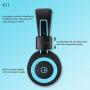 Kids Headphones - noot products K11 Foldable Stereo Tangle-Free 3.5mm Jack Wired Cord On-Ear Headset for Children/Boys/Girls/iPad/School/Kindle/Airplane/Plane/Tablet (Black)