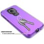 Moto E5 Plus Case, Moto E5 Supra Case AMENQ 3 in 1 Hybrid Heavy Duty Shockproof with Rugged Hard PC and TPU Bumper Protective Armor Phone Cover for Motorola Moto E Plus (5th Gen) 2018 (Purple)