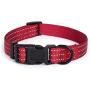 Mile High Life Dog Collar | Nylon with Reflective Three 3M Straps | Lime Green Hot Blue Pink Purple Red