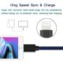 iPhone Charger Cable Lightning Charging Cable Nylon Braided 5 Pack 3FT/6FT/10FT MFI Certified Long USB Cord Fast iPhone Cable Compatible iPhone XS/Max/XR/X/8P/8/7P/7/6S/iPad/iPod/IOS (Black & Blue)